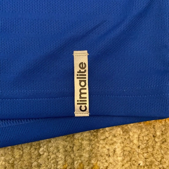 Kansas Jayhawks Adidas Polo Shirt Size Large Color Crimson And Blue - Picture 5 of 6